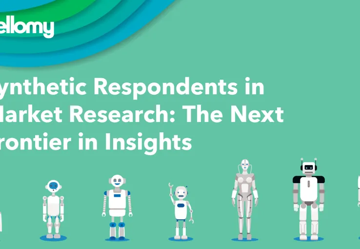 Title card reading ‘Synthetic Respondents in Market Research: The Next Frontier in Insights,’ highlighting AI-generated virtual survey participants, digital twins, and innovative market research methods.