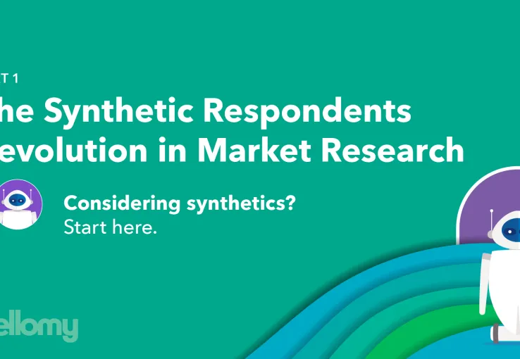 Word graphic ‘The Synthetic Respondents Revolution in Market Research,’ illustrating AI-generated virtual respondents, digital twins, and synthetic survey participants for faster, scalable research