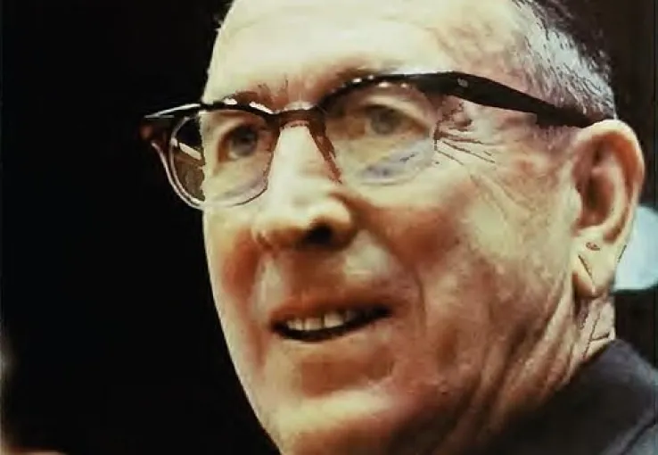 Former UCLA men's basketball coach John Wooden, who famously said "Be quick, but don't hurry"