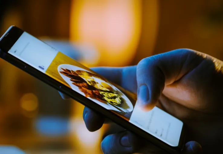 close up of social media feed