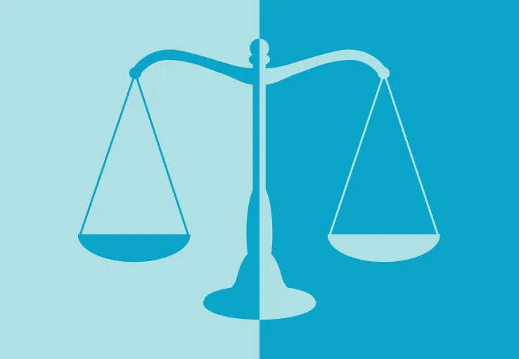 Light blue illustration of scale.