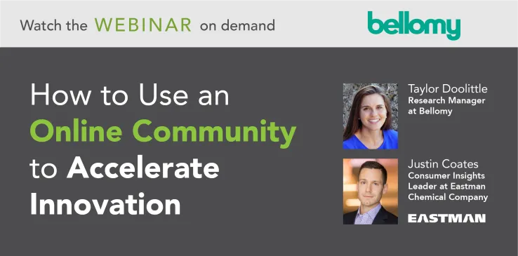 Webinar title page: How to Use an Online Community to Accelerate Innovation
