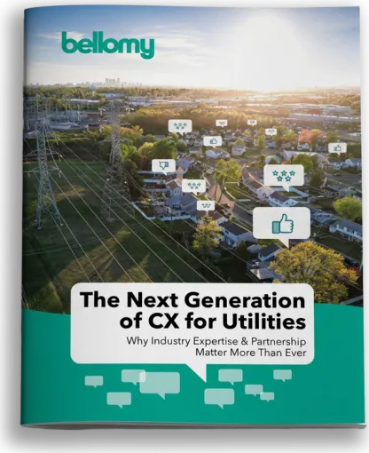 Cover of a guide to The Next Generation of CX for Utilities