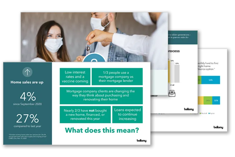 Images of a deck preview for the "Future of Mortgage Lending"